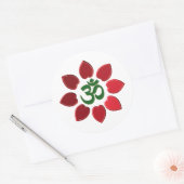 Om-Symbol Runder Aufkleber (Umschlag)