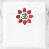 Om-Symbol Runder Aufkleber (Tasche)
