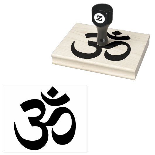 Om Symbol Sanskrit Script Gummistempel (Stempel)