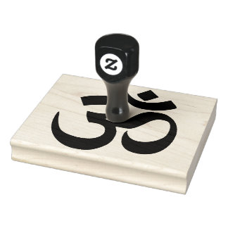 Om Symbol Sanskrit Script Gummistempel