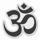 Om Symbol Sanskrit Skript Schreiben Aufkleber (Vorderseite)