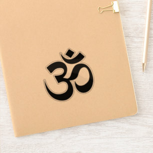 Om Symbol Sanskrit Skript Schreiben Aufkleber
