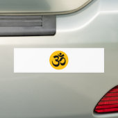 OM-Symbol, schwarzer Kreis mit Gold Autoaufkleber (Auf Auto)