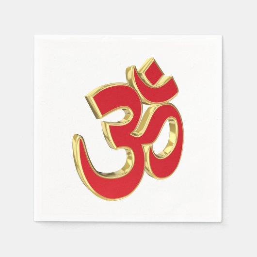 Om-Symbol Serviette (Vorderseite)
