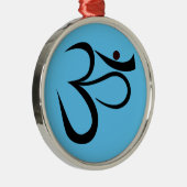 Om Symbol Silbernes Ornament (Rechts)