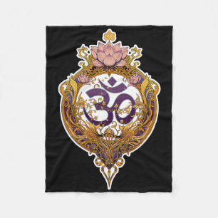 Om Symbol Spiritual Zen Frieden Yoga Meditation Fleecedecke