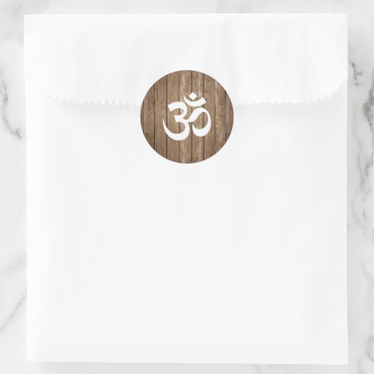 Om-Symbol-Sticker Runder Aufkleber (Tasche)
