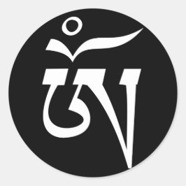 Om Symbol Tibetan Language Writing Script Runder Aufkleber
