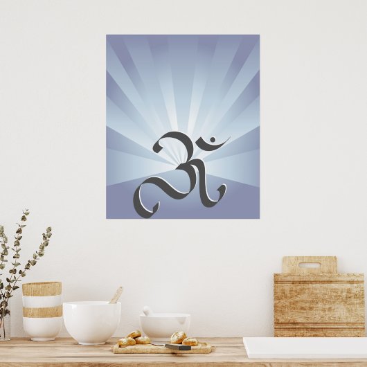OM-Symbol und Strahlen - Poster (Küche)