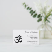 Om Symbol Visitenkarte (Stehend Vorderseite)