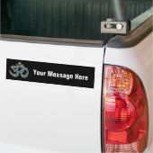 Om Symbol with Aquamarin Stones Autoaufkleber (Auf Lkw)