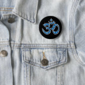 Om Symbol with "Aquamarine" Stones Button (Beispiel)