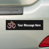 Om Symbol with "Garnet" Stones Autoaufkleber (Auf Auto)