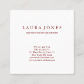 OM Symbol Yoga Meditation Instructor Quadratische Visitenkarte (Rückseite)