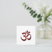 OM Symbol Yoga Meditation Instructor Quadratische Visitenkarte (Stehend Vorderseite)