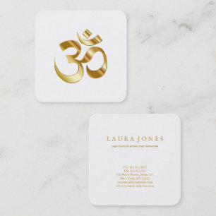 OM-Symbol-Yoga-Meditationslehrer Quadratische Visitenkarte