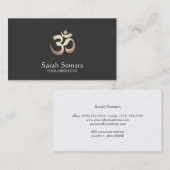 Om Symbol Yoga und Meditation Elegante Visitenkarte (Vorne/Hinten)