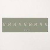 Om Symbol Zen Olivgrün individuelle Name Yogamatte (Rückseite (Horizontal))