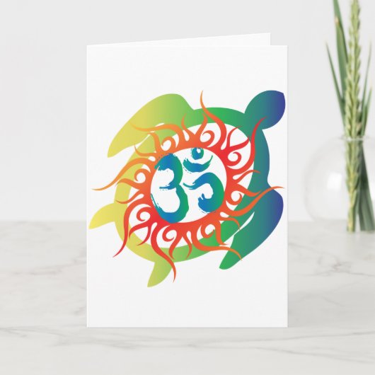Om-Tatto-Vibrant-Turtle Karte (Vorderseite)