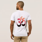 Om Tree Sun Mantra Yoga Mens doppelseitig T-Shirt (Schwarz voll)