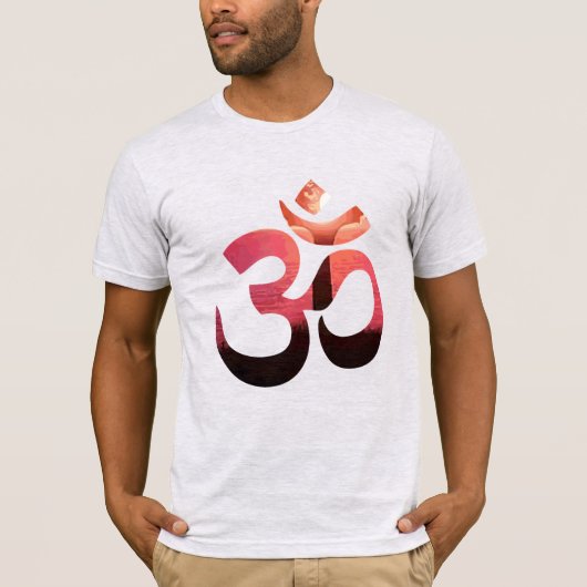 Om Tree Sun Mantra Yoga Mens doppelseitig T-Shirt (Vorderseite)