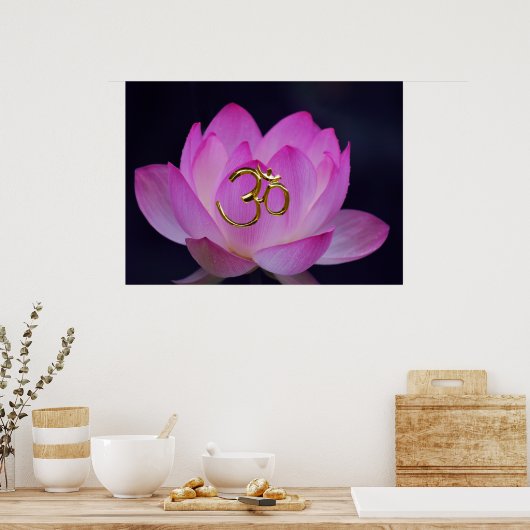 OM und die Lotus-Blume Poster (Küche)