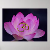 OM und die Lotus-Blume Poster (Vorne)