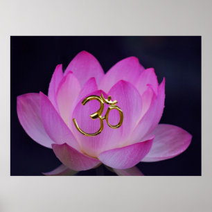 OM und die Lotus-Blume Poster