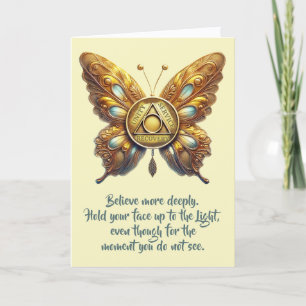 OM Unity Symbol Butterfly, Gebet Blank Card Karte
