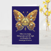 OM Unity Symbol Butterfly, Gebet-Jubiläumskarte Karte (Gelbe Blume)