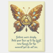 OM Unity Symbol Butterfly, Gebet Magnet (Vorderseite)