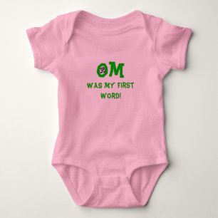 Om war mein erstes Wort - Baby Yoga Kleidung Strampler