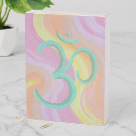 Om Wood Sign Holzkisten Schild