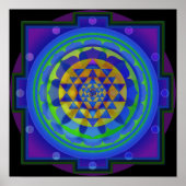 OM Yantra Mandala Poster (Vorne)