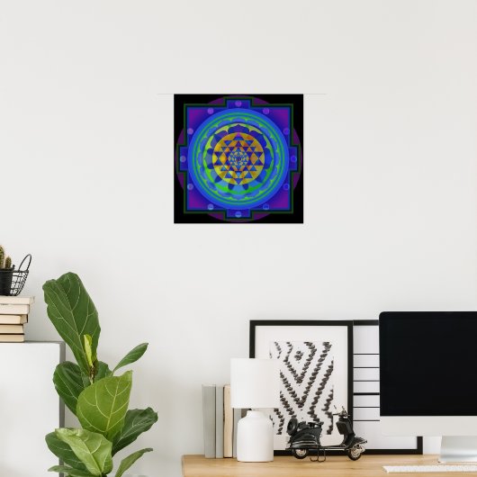OM Yantra Mandala Poster (Heimbüro)