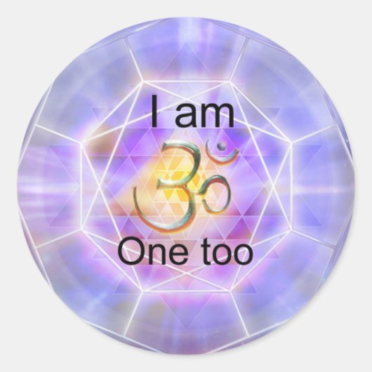 Om Yantra Runder Aufkleber (Vorderseite)