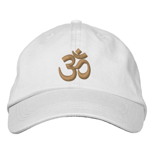 OM-Yoga Chakra Gold oder fertigen es Stickerei Bestickte Kappe (Vorderseite)