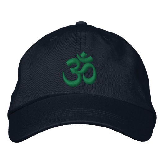 OM-Yoga Chakra Grün oder fertigen es Stickerei Bestickte Kappe (Vorderseite)