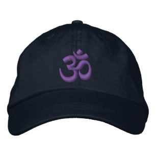 OM Yoga Chakra Lila oder anpassen Stickerei Bestickte Kappe