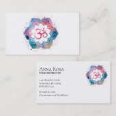 *~* OM-Yoga-Lehrer Reiki Massage Mindfullness Visitenkarte (Vorne/Hinten)