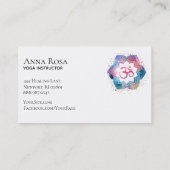 *~* OM-Yoga-Lehrer Reiki Massage Mindfullness Visitenkarte (Rückseite)