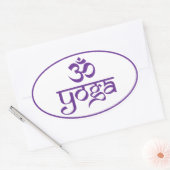 Om Yoga Ovaler Aufkleber (Umschlag)