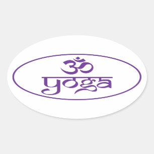 OM-Yoga Ovaler Aufkleber