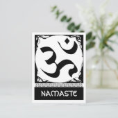Om Yoga Postcard Postkarte (Stehend Vorderseite)