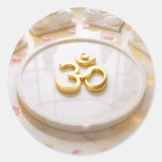 OM - ZEN-BUDDHISMUS RUNDER AUFKLEBER (Vorderseite)