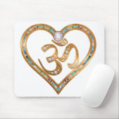 OM zentrierte Herzauflage Mousepad (Mit Mouse)