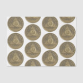 Om zum Jubiläum der nüchternen Erholung in Münzwei Seidenpapier (Vorderseite)