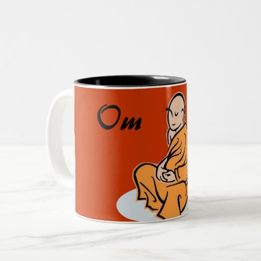 OM ZWEIFARBIGE TASSE (Vorderseite Links)