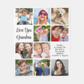 Oma 10 FotoCollage Fleecedecke (Vorderseite)