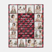 Oma 14 Foto Collage Red Buffalo Kariert Fleecedecke (Vorderseite)